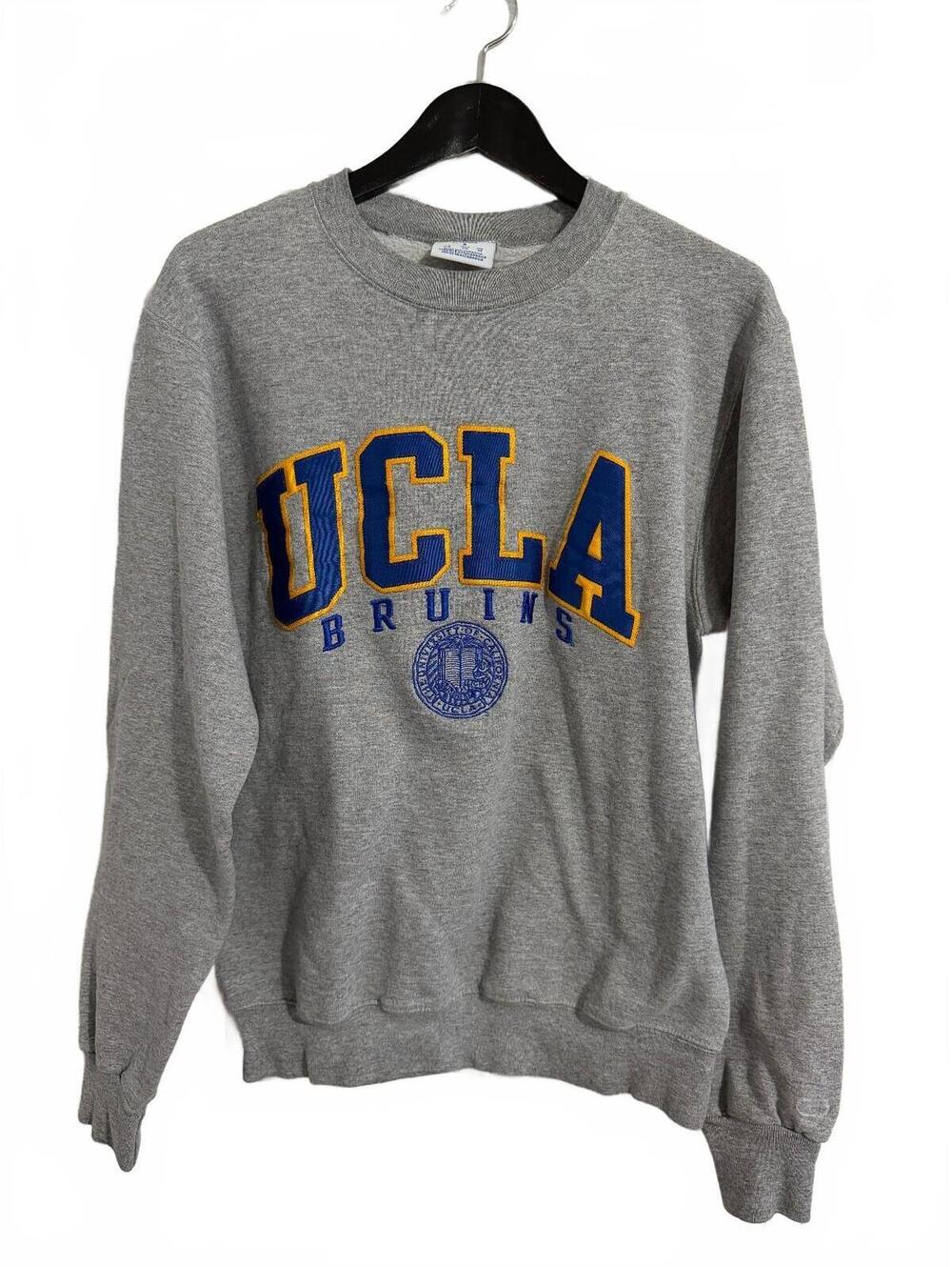Champion Gray UCLA Bruins Crewneck Sweatshirt with Blue and Gold Logo